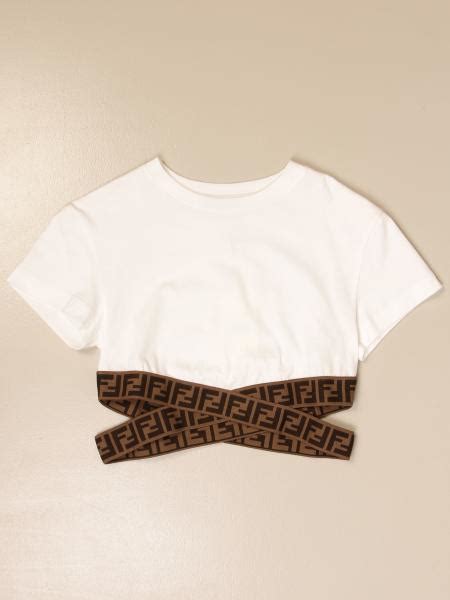 fendi crop top white|Fendi tops with fur.